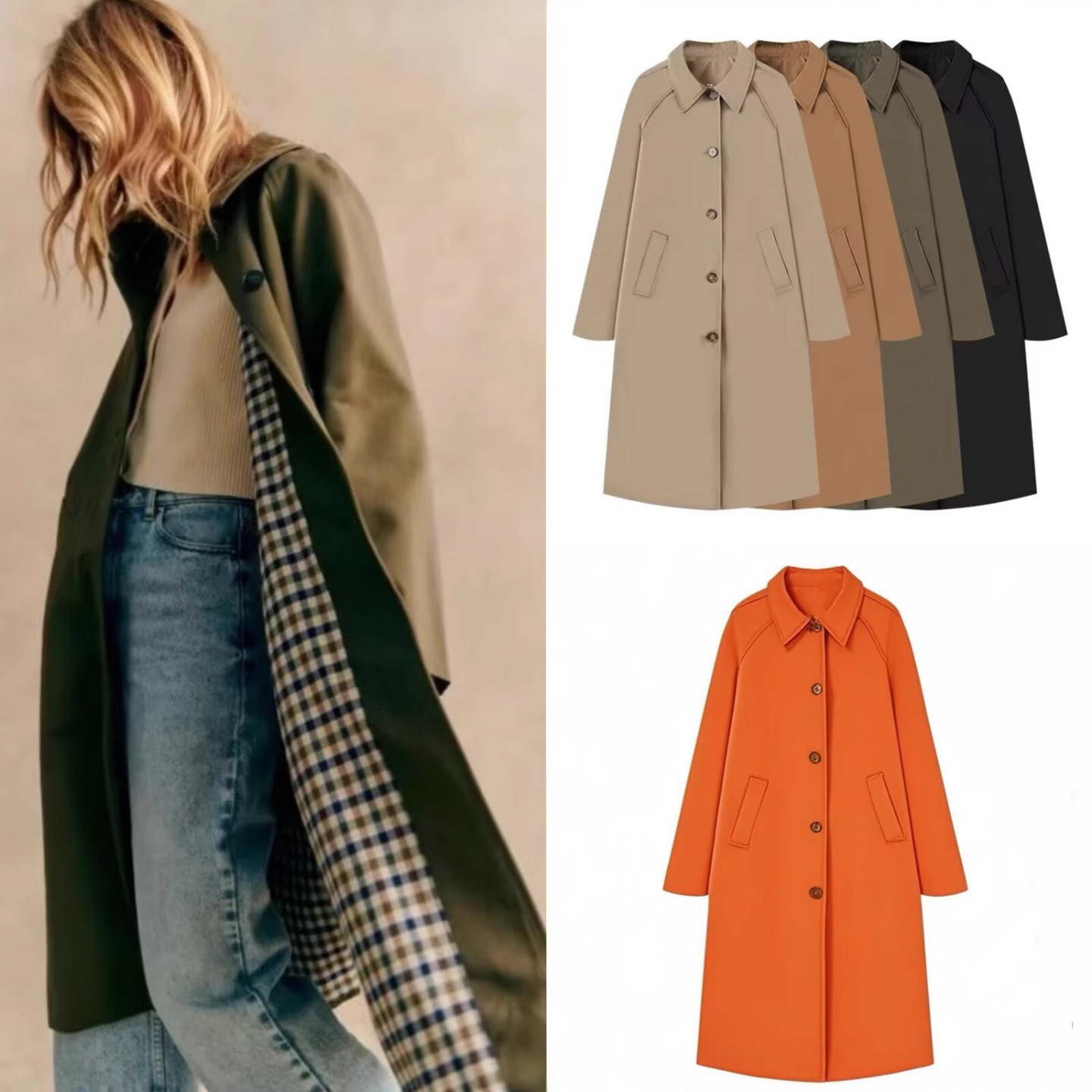 Street Fashion England - Cappotto Lungo da Donna alla Moda,