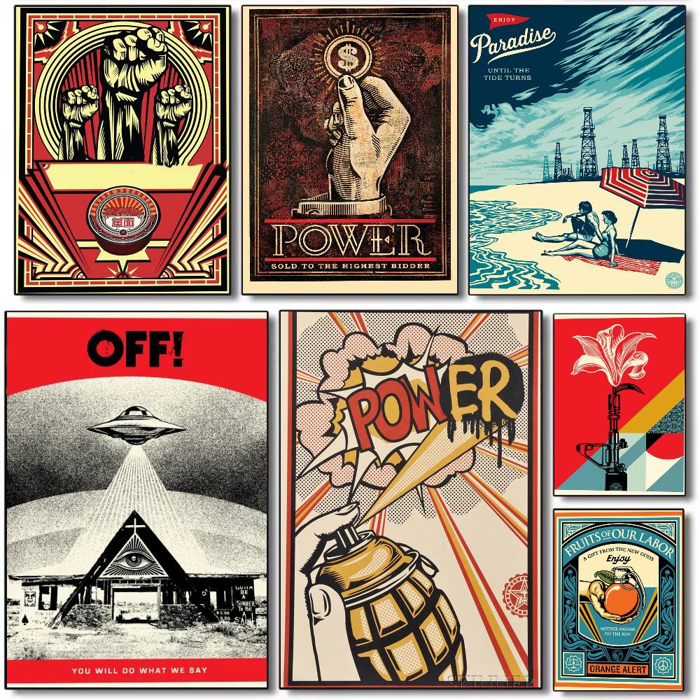 Street Fashion Wallpaper - Shepard Fairey Art Street, quadro su