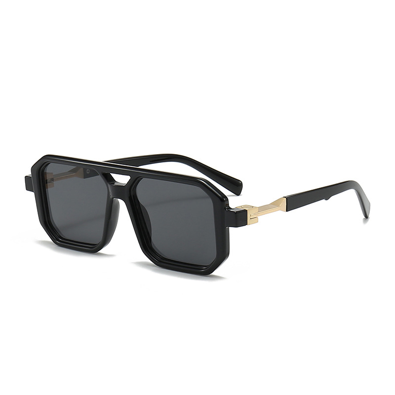 Street Fashion Glasses - Occhiali da sole neri retrò, unisex