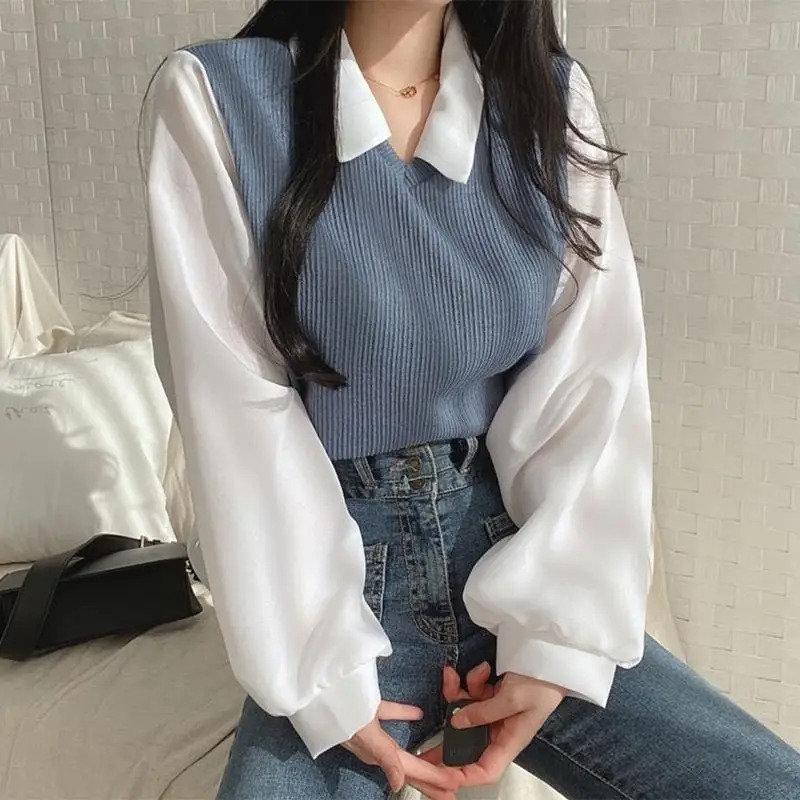 Street Fashion Korea - Camicetta estiva Donna Stile coreano Falso