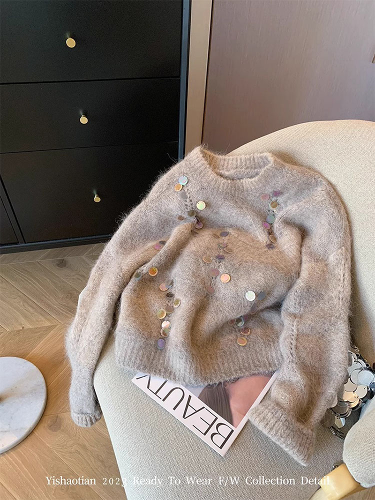 Street Fashion Korea - Maglione Streetwear coreano Office Lady autunno