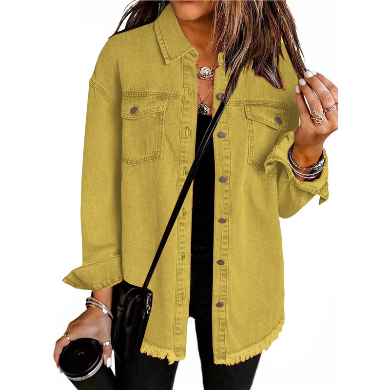 Street Fashion Europe - Giacca Camicia in Denim Lavato da