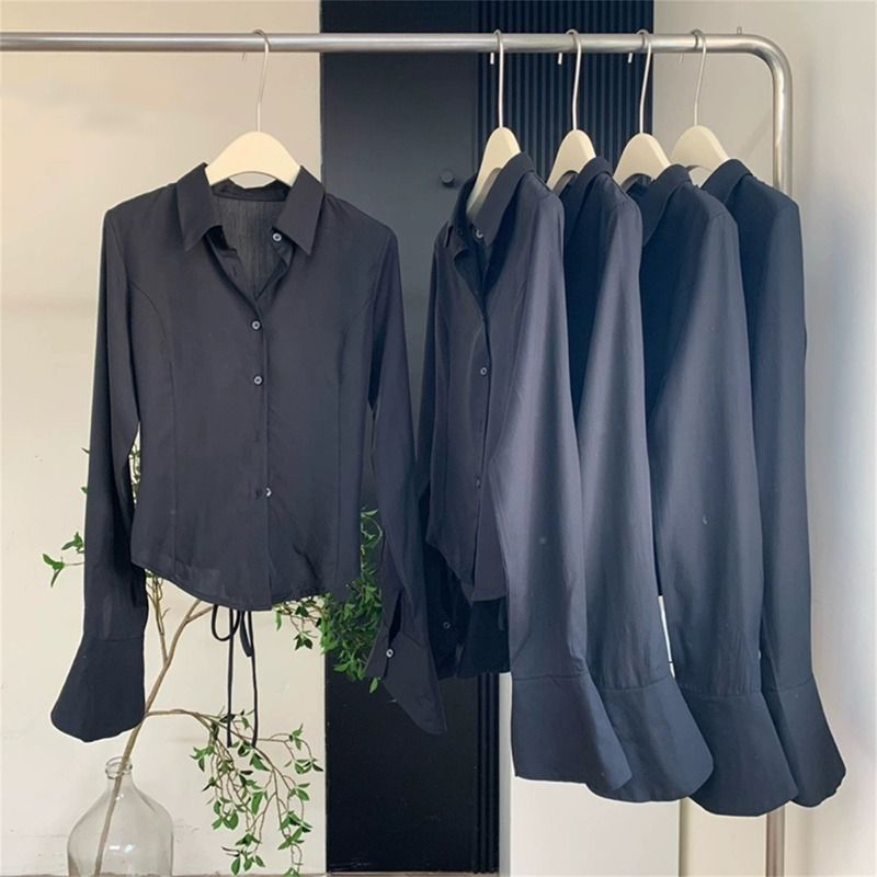 Gidyq camicie da donna nere co - Street Fashion Korea recensione e prezzo
