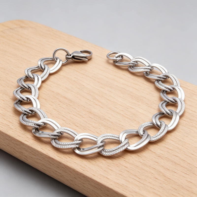 Bracciale da uomo in acciaio i - Fashion Street Singapore recensione e prezzo