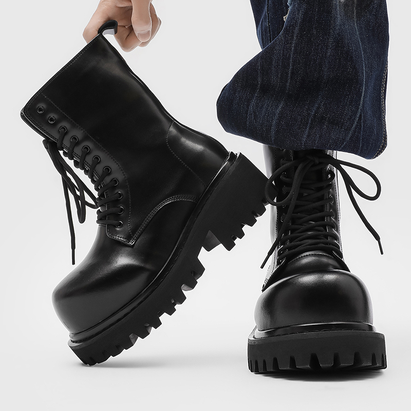 Stivali alti in pelle unisex,  - Street Fashion Plus Size recensione e prezzo