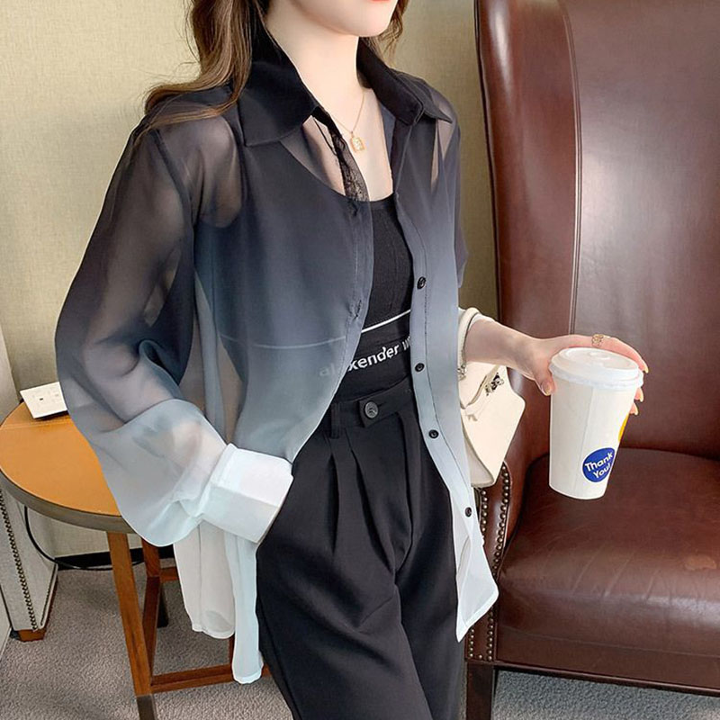 Camicia in chiffon di colore s - Street Fashion Korea recensione e prezzo