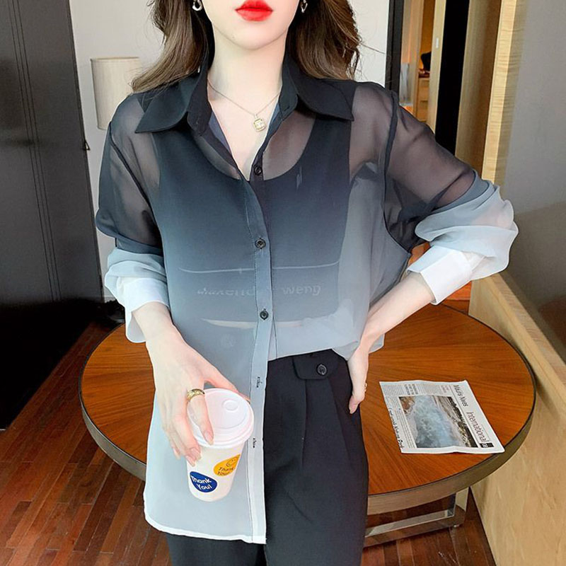 Camicia in chiffon di colore s - Street Fashion Korea recensione e prezzo