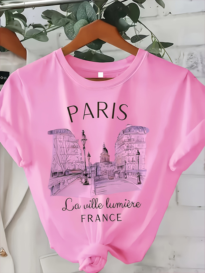T-shirt girocollo da donna con - Street Fashion Trend 2025 recensione e prezzo