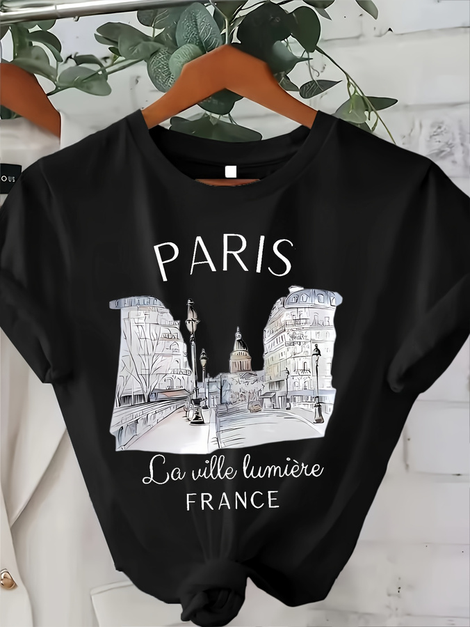 T-shirt girocollo da donna con - Street Fashion Trend 2025 recensione e prezzo
