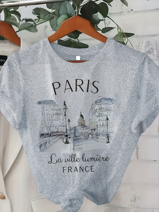 T-shirt girocollo da donna con - Street Fashion Trend 2025 recensione e prezzo
