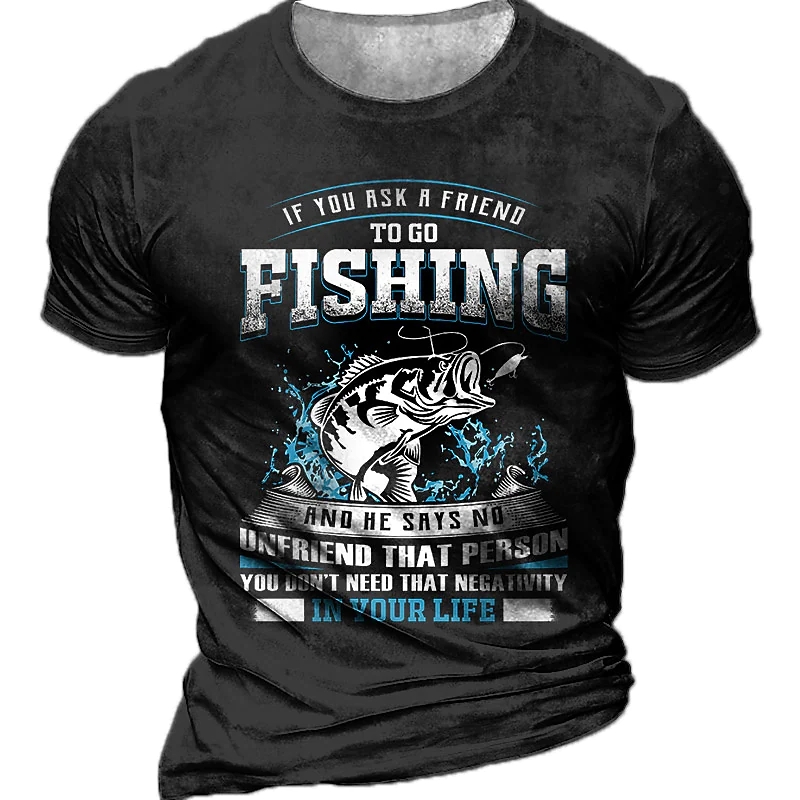 T-shirt da uomo per la pesca a - Street Fashion Europe recensione e prezzo