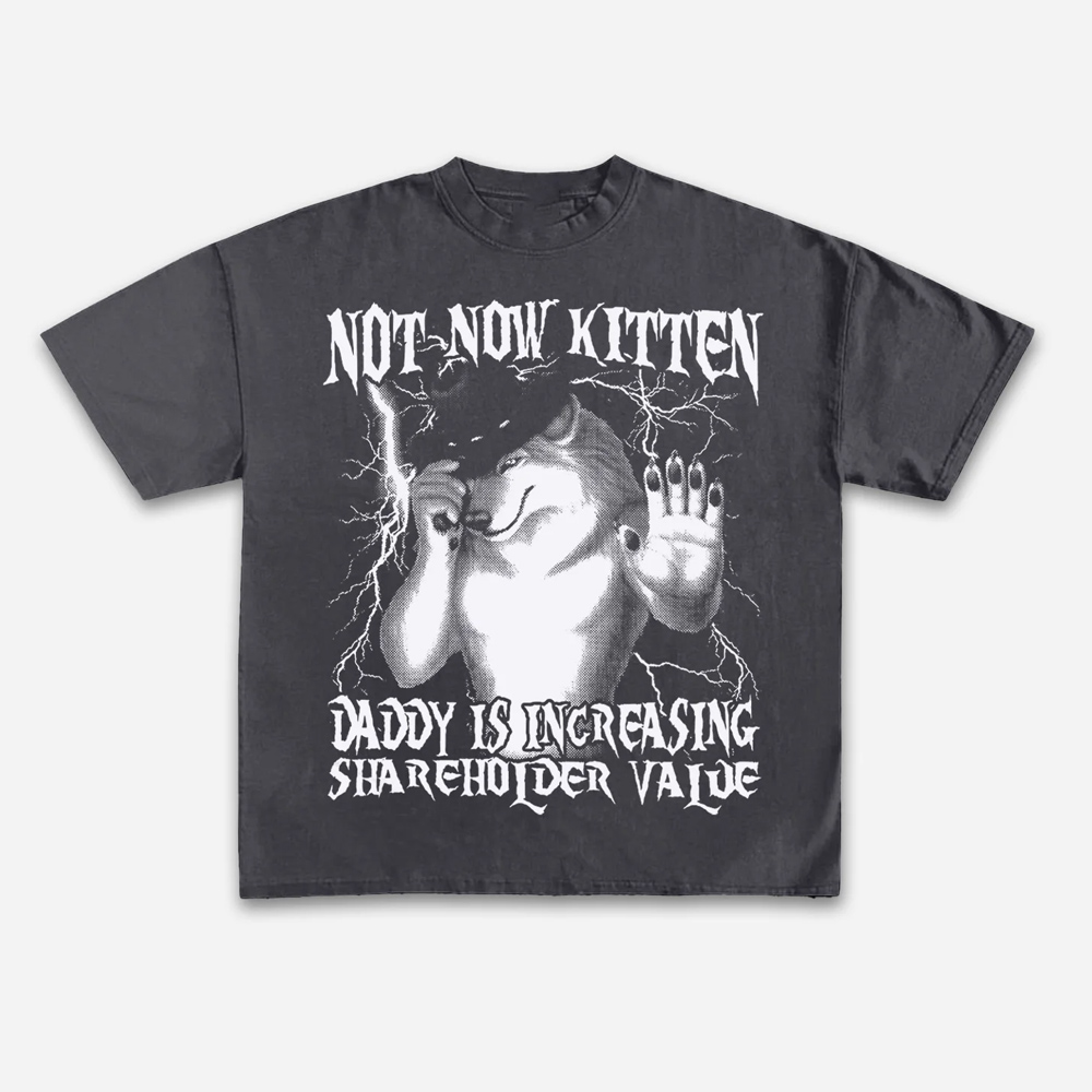 T-shirt Not Now Kitten Daddy I - Street Fashion Now recensione e prezzo