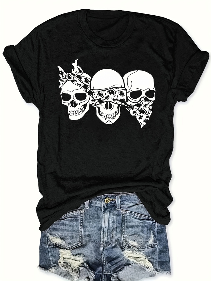T-shirt Happy Cartoon Skull, v - Street Fashion Trend 2025 recensione e prezzo