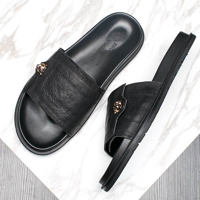 2025 Nuove pantofole in vera p - Street Fashion Style Male recensione e prezzo