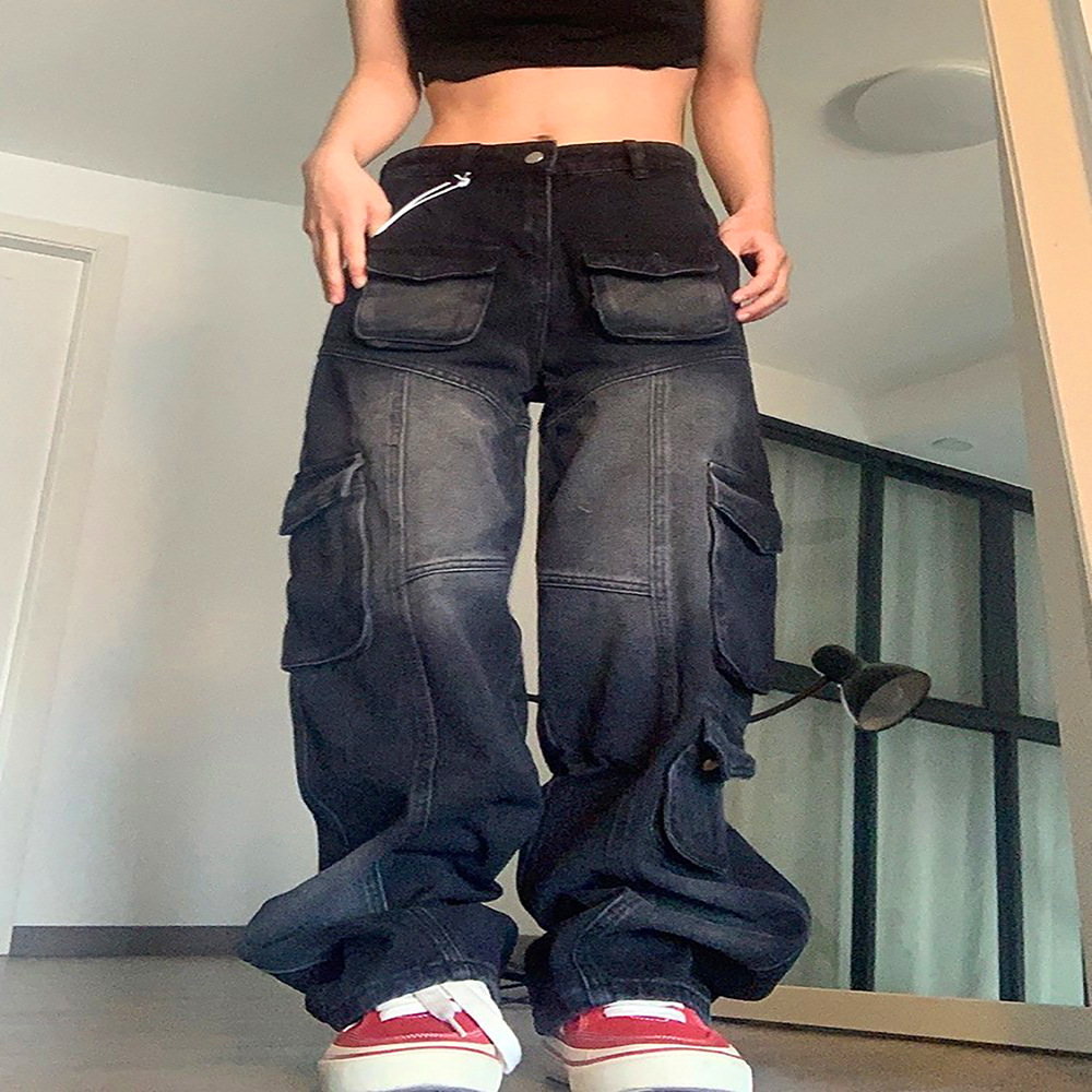 Pantaloni Larghi in Denim Mult - Street Fashion Europe recensione e prezzo