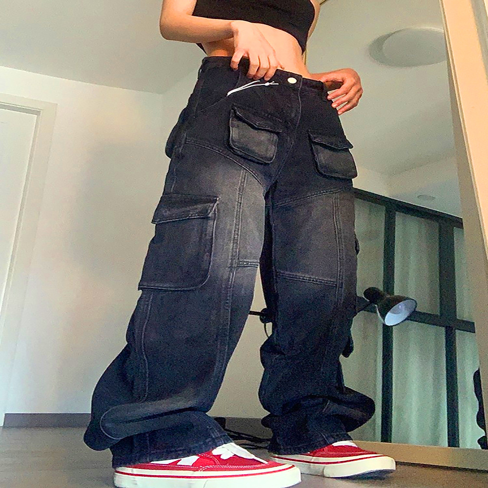 Pantaloni Larghi in Denim Mult - Street Fashion Europe recensione e prezzo